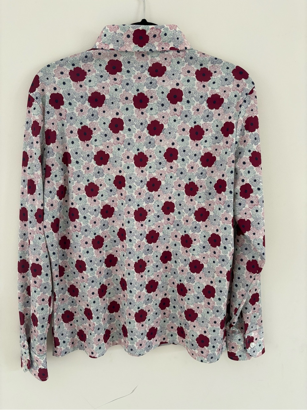 Vintage Polyester Floral Print Button Up Shirt 1970s - Picture 5 of 6